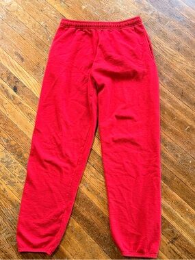 Athletic Works Red Fleece Sweatpant Fabric